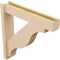 Ekena Millwork 6-in W x 30-in D x 30-in H Funston Block Rough Cedar Woodgrain TimberThane Outlooker, Primed Tan OUTUR060X30X30FST44RCPR - alternate 6